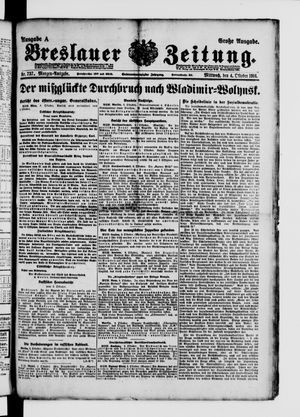 Breslauer Zeitung vom 04.10.1916