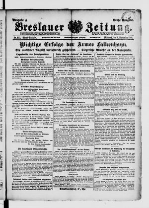 Breslauer Zeitung vom 01.11.1916