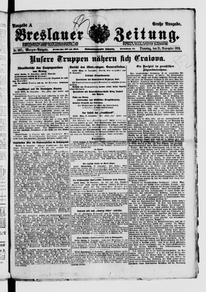 Breslauer Zeitung vom 21.11.1916