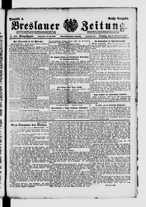 Breslauer Zeitung vom 21.11.1916