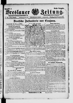 Breslauer Zeitung vom 21.11.1916