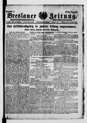 Breslauer Zeitung vom 01.12.1916