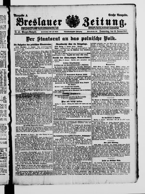 Breslauer Zeitung vom 18.01.1917