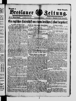 Breslauer Zeitung vom 20.01.1917