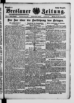 Breslauer Zeitung vom 22.01.1917