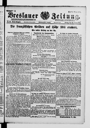 Breslauer Zeitung vom 26.01.1917