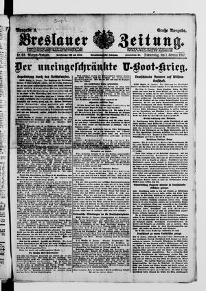 Breslauer Zeitung vom 01.02.1917