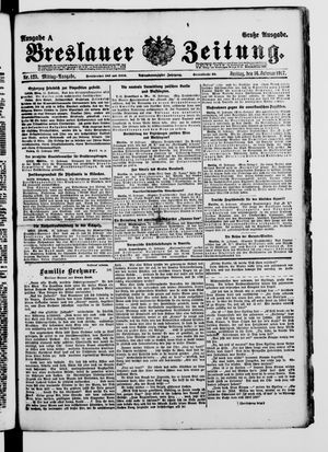 Breslauer Zeitung on Feb 16, 1917