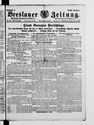 Breslauer Zeitung vom 24.02.1917