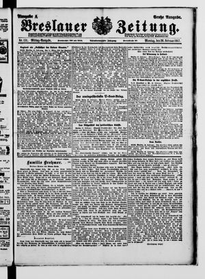 Breslauer Zeitung vom 26.02.1917