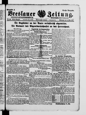 Breslauer Zeitung on Mar 14, 1917