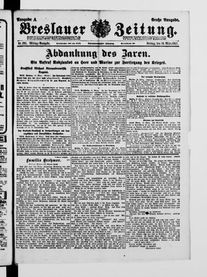 Breslauer Zeitung on Mar 16, 1917