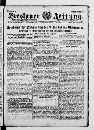 Breslauer Zeitung vom 20.04.1917