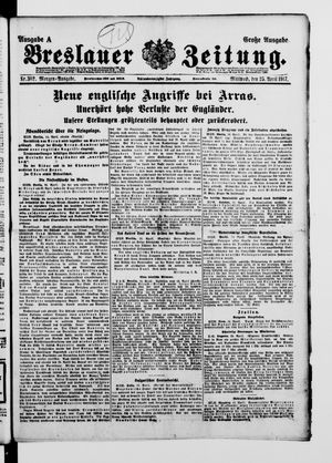Breslauer Zeitung vom 25.04.1917
