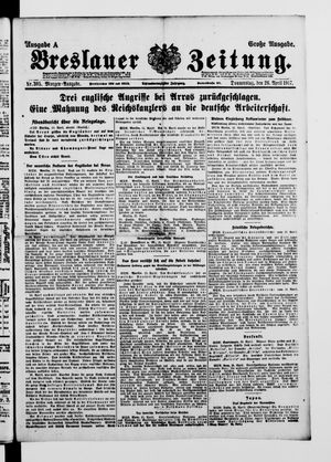 Breslauer Zeitung vom 26.04.1917