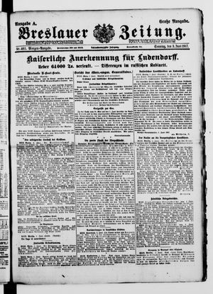 Breslauer Zeitung vom 03.06.1917