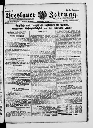 Breslauer Zeitung vom 12.06.1917