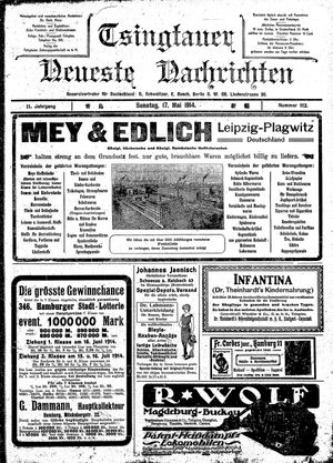 Tsingtauer neueste Nachrichten on May 17, 1914