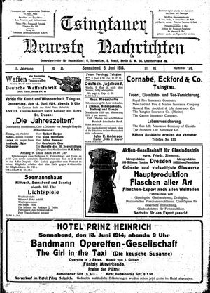 Tsingtauer neueste Nachrichten vom 06.06.1914