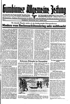 Gumbinner allgemeine Zeitung vom 07.01.1943