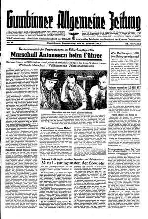Gumbinner allgemeine Zeitung vom 14.01.1943