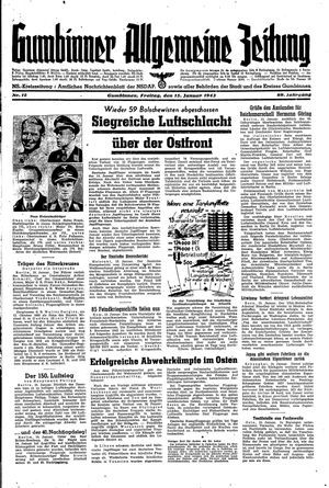 Gumbinner allgemeine Zeitung on Jan 15, 1943