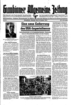 Gumbinner allgemeine Zeitung vom 18.01.1943