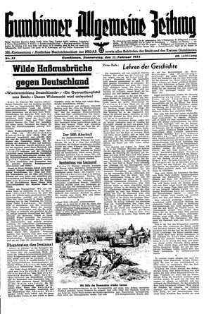 Gumbinner allgemeine Zeitung on Feb 11, 1943