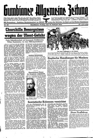 Gumbinner allgemeine Zeitung vom 12.02.1943