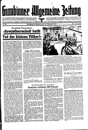 Gumbinner allgemeine Zeitung vom 15.02.1943
