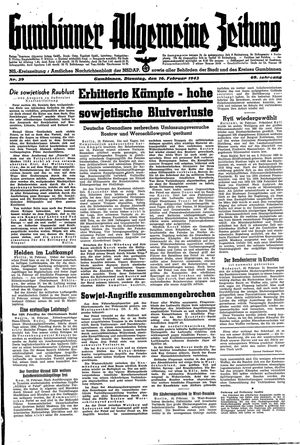 Gumbinner allgemeine Zeitung vom 16.02.1943
