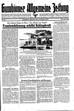Gumbinner allgemeine Zeitung vom 17.02.1943