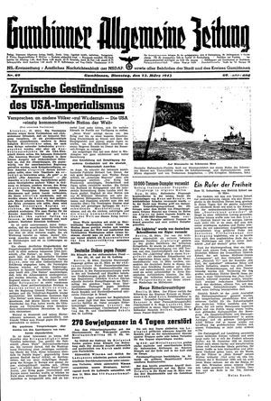 Gumbinner allgemeine Zeitung vom 23.03.1943