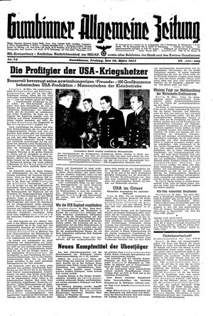 Gumbinner allgemeine Zeitung vom 26.03.1943