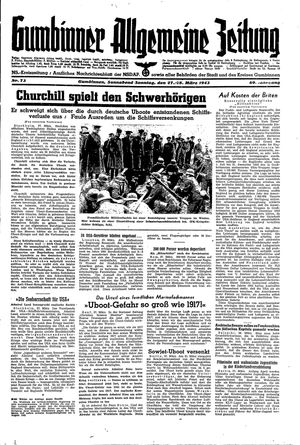 Gumbinner allgemeine Zeitung vom 27.03.1943