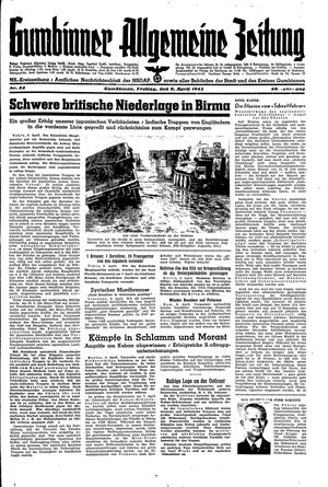 Gumbinner allgemeine Zeitung vom 09.04.1943
