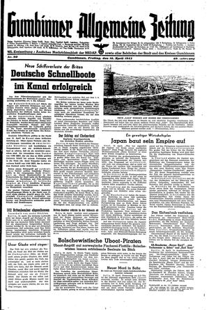 Gumbinner allgemeine Zeitung vom 16.04.1943