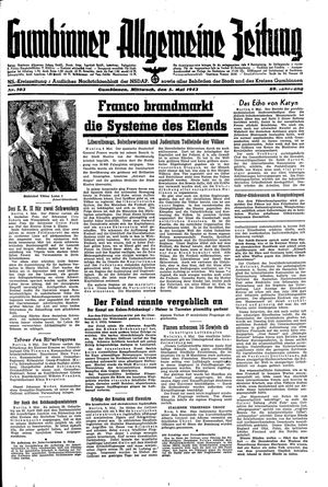 Gumbinner allgemeine Zeitung vom 05.05.1943