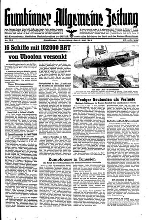 Gumbinner allgemeine Zeitung vom 06.05.1943