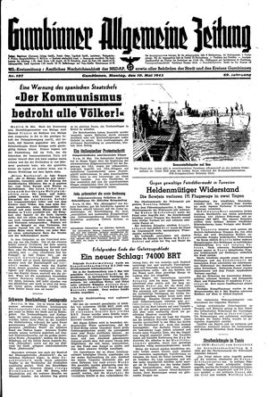 Gumbinner allgemeine Zeitung vom 10.05.1943