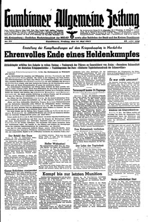 Gumbinner allgemeine Zeitung on May 14, 1943