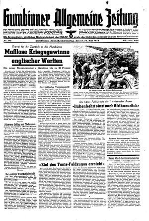 Gumbinner allgemeine Zeitung on May 15, 1943
