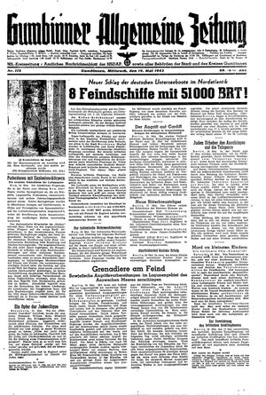 Gumbinner allgemeine Zeitung vom 19.05.1943