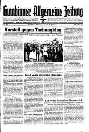 Gumbinner allgemeine Zeitung vom 26.05.1943