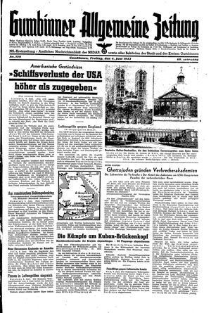 Gumbinner allgemeine Zeitung vom 04.06.1943