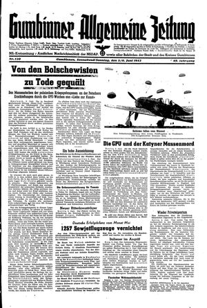 Gumbinner allgemeine Zeitung vom 05.06.1943