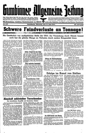 Gumbinner allgemeine Zeitung vom 15.06.1943
