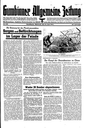 Gumbinner allgemeine Zeitung vom 16.06.1943