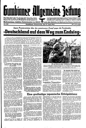 Gumbinner allgemeine Zeitung vom 17.06.1943