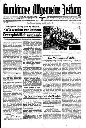 Gumbinner allgemeine Zeitung vom 18.06.1943